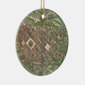 Kaart van Bratislava, uit "Civitates Orbis Terraru Keramisch Ornament (Rechts)