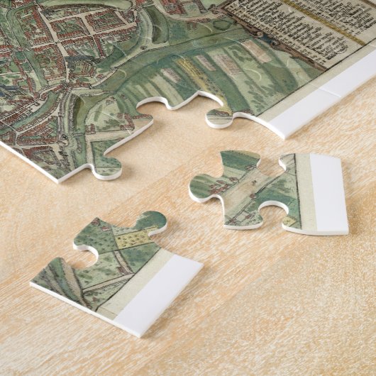 Kaart van Bratislava, uit "Civitates Orbis Terraru Legpuzzel (Zijkant)