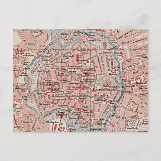 kaart van Braunschweig Duitsland (1905) (Voorkant)