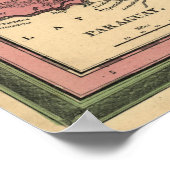 kaart van Brazilië (1846) Poster (Hoek)