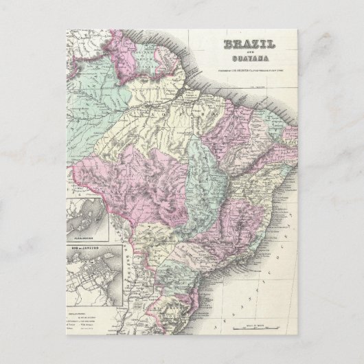  kaart van Brazilië (1855) (Voorkant)