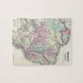  kaart van Brazilië (1855) Legpuzzel (Horizontaal)