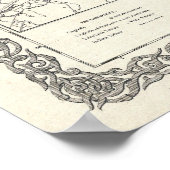  kaart van Brazilië (1855) Poster (Hoek)