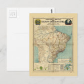 Kaart van Brazilië (1908) (Voorkant / Achterkant)