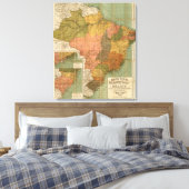 Kaart van Brazilië Canvas Afdruk (Insitu (Slaapkamer))
