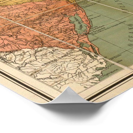 Kaart van Brazilië Poster (Hoek)