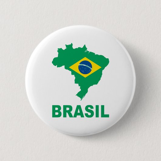 kaart van Brazilië Ronde Button 5,7 Cm (Voorkant)