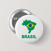 kaart van Brazilië Ronde Button 5,7 Cm (Voorkant /achterkant)