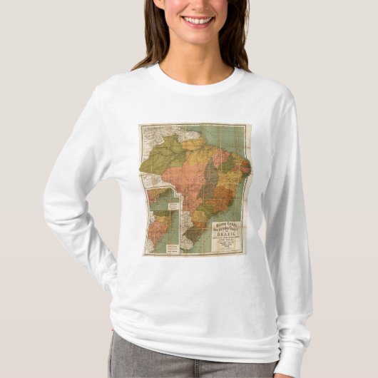 Kaart van Brazilië T-shirt (Voorkant)