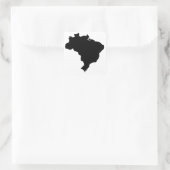 Kaart van Brazilië Vierkante Sticker (Tas)