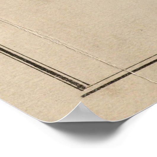 kaart van Brighton MA (1885) Poster (Hoek)