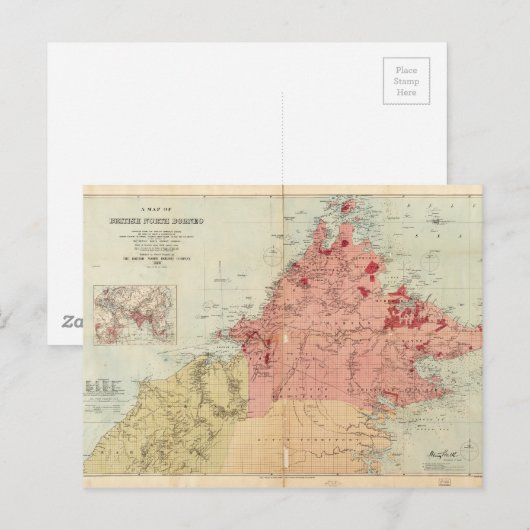 Kaart van British North Borneo (1899) (Voorkant / Achterkant)