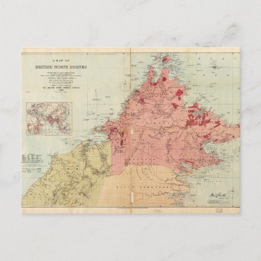 Kaart van British North Borneo (1899) (Voorkant)