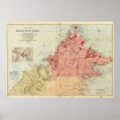 Kaart van British North Borneo (1899) Poster (Voorkant)