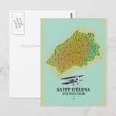 kaart van Brits overzees territorium Sint-Helena (Voorkant / Achterkant)