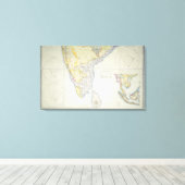 Kaart van Brits Zuid-India, 1872 Canvas Afdruk (Insitu (Houten vloer))