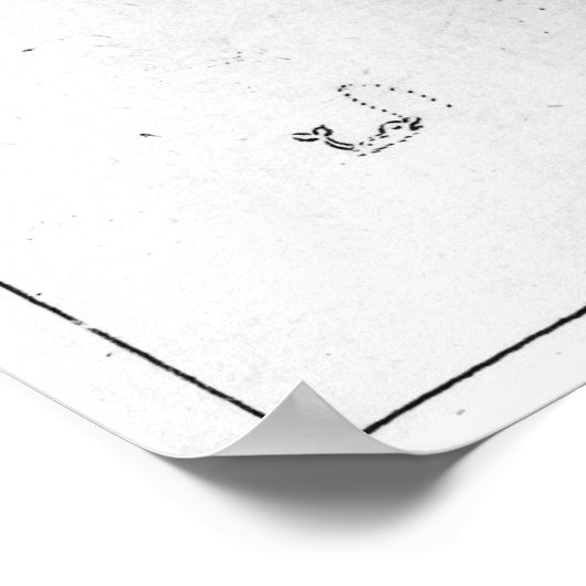 Kaart van Brobdingnag Poster (Hoek)