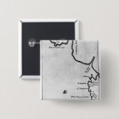 Kaart van Brobdingnag Vierkante Button 5,1 Cm (Voorkant /achterkant)