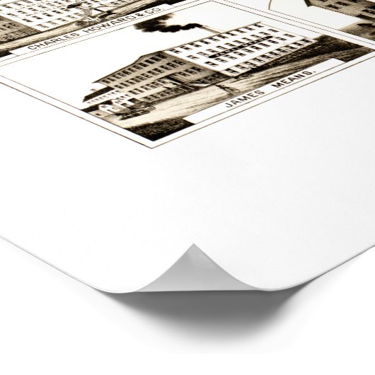 Kaart van Brockton, Massachusetts in 1882 Poster (Hoek)