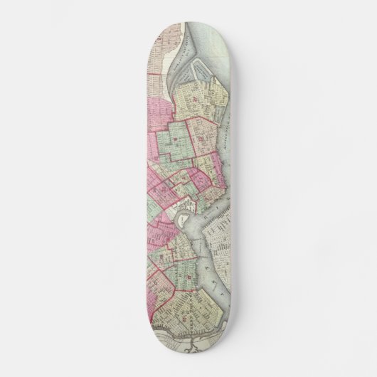 kaart van Brooklyn (1868) Skateboard (Voorkant)