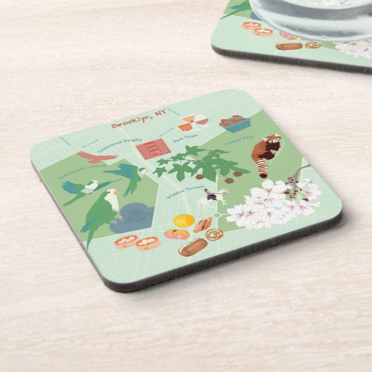 Kaart van Brooklyn Bier Onderzetter (Linkerzijde)