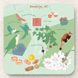 Kaart van Brooklyn Bier Onderzetter