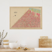 kaart van Brooklyn | George Washington Bromley Poster (Keuken)