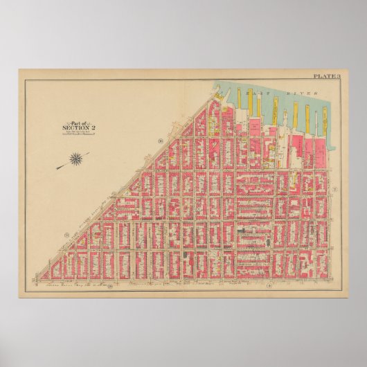 kaart van Brooklyn | George Washington Bromley Poster (Voorkant)