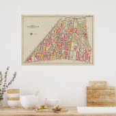  kaart van Brooklyn | George Washington Bromley Poster (Keuken)