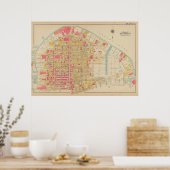 kaart van Brooklyn | George Washington Bromley Poster (Keuken)