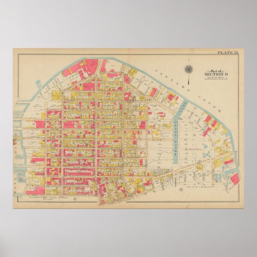 kaart van Brooklyn | George Washington Bromley Poster (Voorkant)