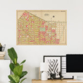 kaart van Brooklyn | George Washington Bromley Poster (Thuiskantoor)