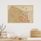 kaart van Brooklyn | George Washington Bromley Poster (Keuken)