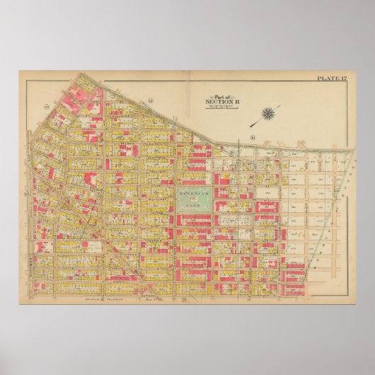 kaart van Brooklyn | George Washington Bromley Poster (Voorkant)
