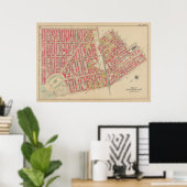 kaart van Brooklyn | George Washington Bromley Poster (Thuiskantoor)