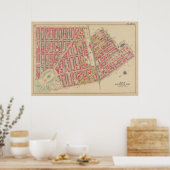 kaart van Brooklyn | George Washington Bromley Poster (Keuken)