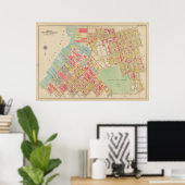  kaart van Brooklyn | George Washington Bromley Poster (Thuiskantoor)