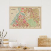  kaart van Brooklyn | George Washington Bromley Poster (Keuken)