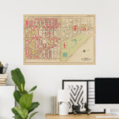  kaart van Brooklyn | George Washington Bromley Poster (Thuiskantoor)
