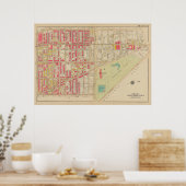  kaart van Brooklyn | George Washington Bromley Poster (Keuken)
