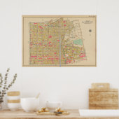  kaart van Brooklyn | George Washington Bromley Poster (Keuken)