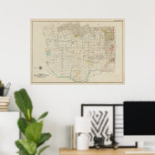  kaart van Brooklyn | George Washington Bromley Poster (Thuiskantoor)