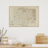  kaart van Brooklyn | George Washington Bromley Poster (Keuken)