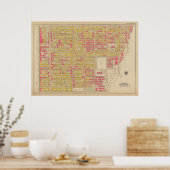 kaart van Brooklyn | George Washington Bromley Poster (Keuken)