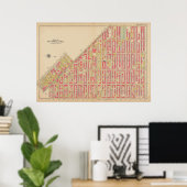 kaart van Brooklyn | George Washington Bromley Poster (Thuiskantoor)