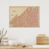 kaart van Brooklyn | George Washington Bromley Poster (Keuken)