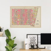 kaart van Brooklyn | George Washington Bromley Poster (Thuiskantoor)