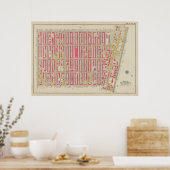 kaart van Brooklyn | George Washington Bromley Poster (Keuken)