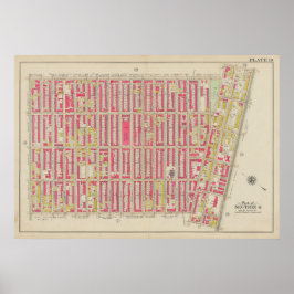  kaart van Brooklyn | George Washington Bromley Poster