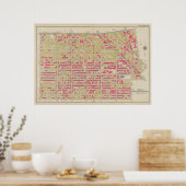kaart van Brooklyn | George Washington Bromley Poster (Keuken)